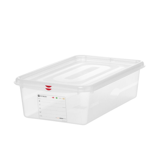 Hendi GN 1/1 Behälter, Polypropylen, GN 1/1, 21L, Transparent, 530x325x(H)150mm Hendi GN 1/1 Behälter, Polypropylen, GN 1/1, 21L, Transparent, 530x325x(H)150mm