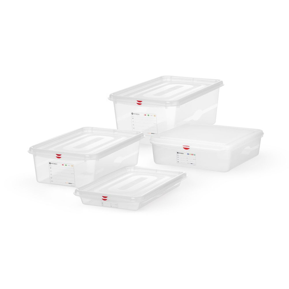 Hendi GN 1/1 Behälter, Polypropylen, GN 1/1, 8L, Transparent, 530x325x(H)65mm 1 Hendi GN 1/1 Behälter, Polypropylen, GN 1/1, 8L, Transparent, 530x325x(H)65mm