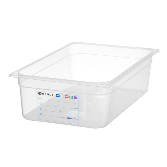 Hendi Gastronorm-Behälter 1/1, GN 1/1, 21L, Transparent, 530x325x(H)150mm Hendi Gastronorm-Behälter 1/1, GN 1/1, 21L, Transparent, 530x325x(H)150mm
