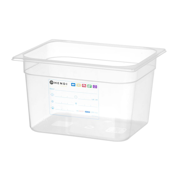 Hendi Gastronorm-Behälter 1/2, GN 1/2, 12,5L, Transparent, 325x265x(H)200mm Hendi Gastronorm-Behälter 1/2, GN 1/2, 12,5L, Transparent, 325x265x(H)200mm