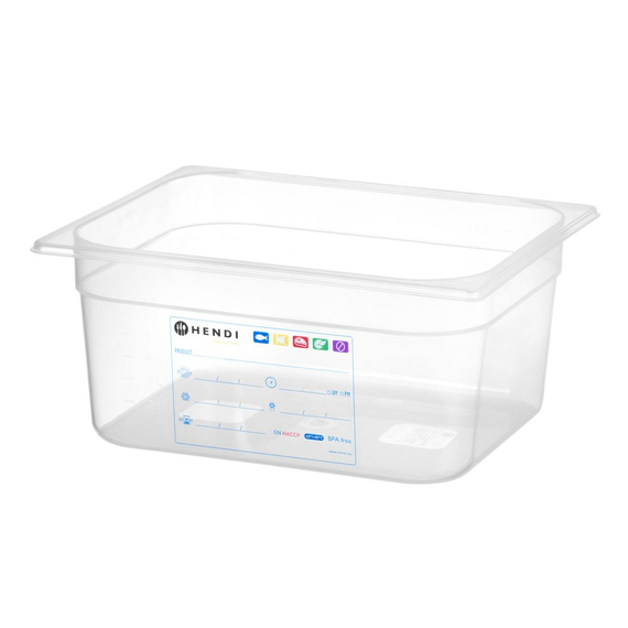 Hendi Gastronorm-Behälter 1/2, GN 1/2, 9,5L, Transparent, 325x265x(H)150mm Hendi Gastronorm-Behälter 1/2, GN 1/2, 9,5L, Transparent, 325x265x(H)150mm
