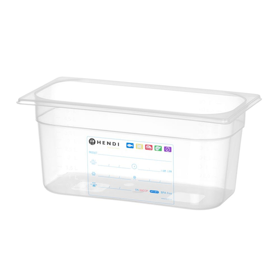 Hendi Gastronorm-Behälter 1/3, GN 1/3, 5,7L, Transparent, 325x176x(H)150mm Hendi Gastronorm-Behälter 1/3, GN 1/3, 5,7L, Transparent, 325x176x(H)150mm