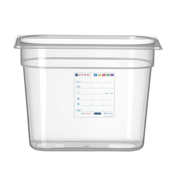 Hendi Gastronorm-Behälter 1/4, GN 1/4, 5,5L, Transparent, 265x162x(H)200mm Hendi Gastronorm-Behälter 1/4, GN 1/4, 5,5L, Transparent, 265x162x(H)200mm