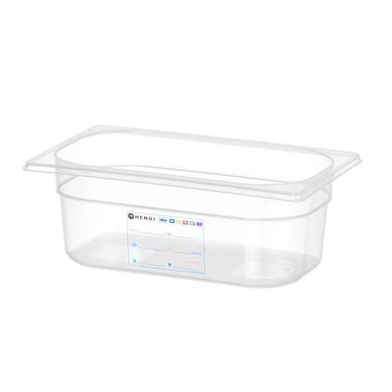 Hendi Gastronorm-Behälter 1/4, GN 1/4, 2,8L, Transparent, 265x162x(H)100mm Hendi Gastronorm-Behälter 1/4, GN 1/4, 2,8L, Transparent, 265x162x(H)100mm