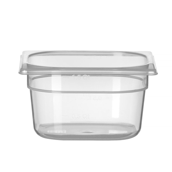 Hendi Gastronorm-Behälter 1/6, Profi Line, GN 1/6, 1,6L, Transparent, 176x162x(H)100mm Hendi Gastronorm-Behälter 1/6, Profi Line, GN 1/6, 1,6L, Transparent, 176x162x(H)100mm