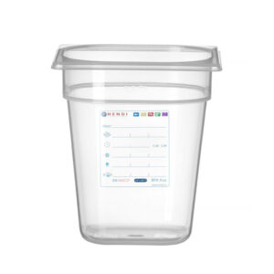 Hendi Gastronorm-Behälter 1/6, GN 1/6, 3,4L, Transparent, 176x162x(H)200mm