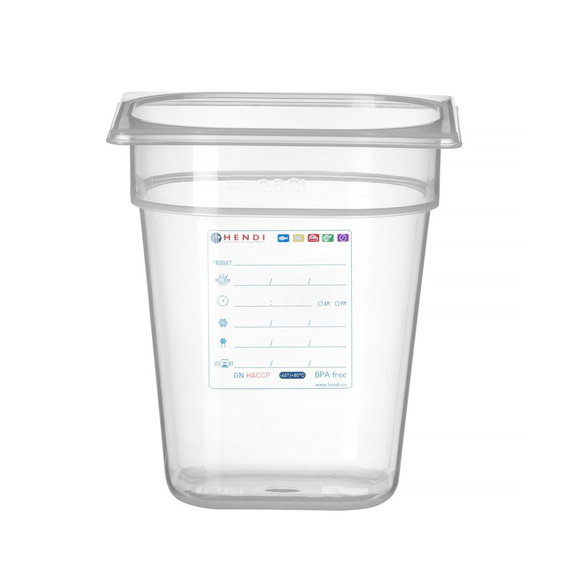 Hendi Gastronorm-Behälter 1/6, GN 1/6, 3,4L, Transparent, 176x162x(H)200mm Hendi Gastronorm-Behälter 1/6, GN 1/6, 3,4L, Transparent, 176x162x(H)200mm