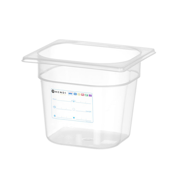 Hendi Gastronorm-Behälter 1/6, GN 1/6, 2,4L, Transparent, 176x162x(H)150mm Hendi Gastronorm-Behälter 1/6, GN 1/6, 2,4L, Transparent, 176x162x(H)150mm