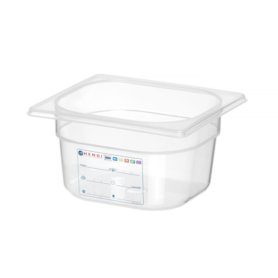 Hendi Gastronorm-Behälter 1/6, GN 1/6, 1,6L, Transparent, 176x162x(H)100mm 1 Hendi Gastronorm-Behälter 1/6, GN 1/6, 1,6L, Transparent, 176x162x(H)100mm