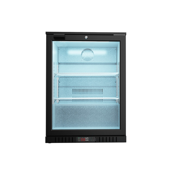 Bar Display Cooler, eine Flügeltür, 600x530x835 mm (BxTxH), schwarz Bar Display Cooler, eine Flügeltür, 600x530x835 mm (BxTxH), schwarz