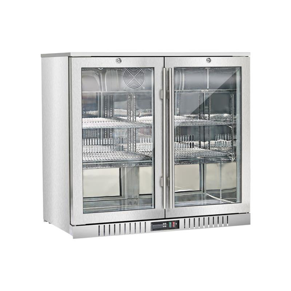 Bar Display Cooler, zwei Flügeltüren, 900x530x835 mm (BxTxH), Edelstahl Bar Display Cooler, zwei Flügeltüren, 900x530x835 mm (BxTxH), Edelstahl
