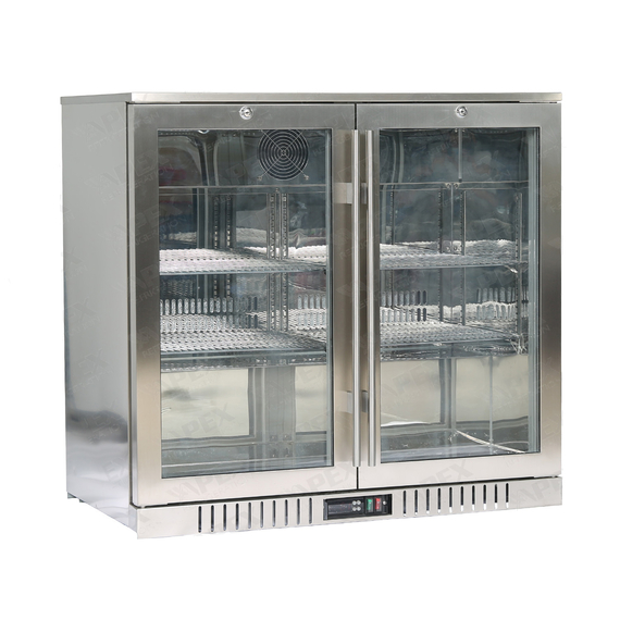 Bar Display Cooler, zwei Flügeltüren, 900x530x835 mm (BxTxH), Edelstahl 1 Bar Display Cooler, zwei Flügeltüren, 900x530x835 mm (BxTxH), Edelstahl