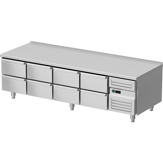 Unterbaukühltisch mit acht Schubladen GN 1/1, 2000x700x600 mm (BxTxH) Unterbaukühltisch mit acht Schubladen GN 1/1, 2000x700x600 mm (BxTxH)