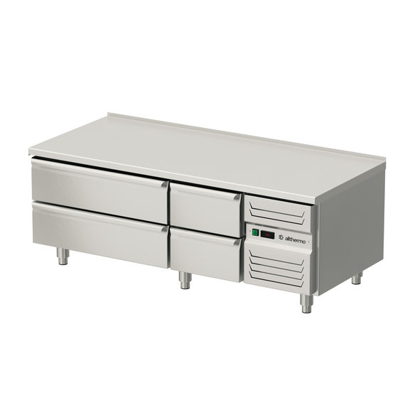 Unterbaukühltisch mit vier Schubladen, GN1/1 und GN 2/1, 1600x700x600 mm (BxTxH) Unterbaukühltisch mit vier Schubladen, GN1/1 und GN 2/1, 1600x700x600 mm (BxTxH)