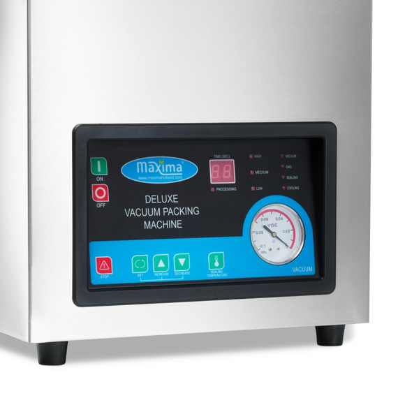 Maxima Gastro Vakuumiergerät - 26 cm Siegelbalken - W28 x D38,5 cm x H9 Kammer 7 Maxima Gastro Vakuumiergerät - 26 cm Siegelbalken - W28 x D38,5 cm x H9 Kammer