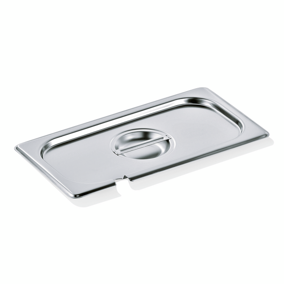 Was Germany GN Deckel GN SELECT 1/3, mit Löffelaussparung, Chromnickelstahl 18/8 Was Germany GN Deckel GN SELECT 1/3, mit Löffelaussparung, Chromnickelstahl 18/8