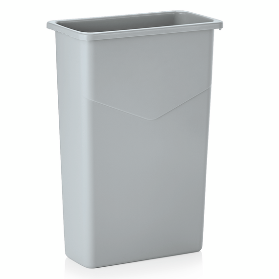 Was Germany Abfallbehälter, 75 ltr., 51 x 27 x 75 cm, grau, Polypropylen Was Germany Abfallbehälter, 75 ltr., 51 x 27 x 75 cm, grau, Polypropylen