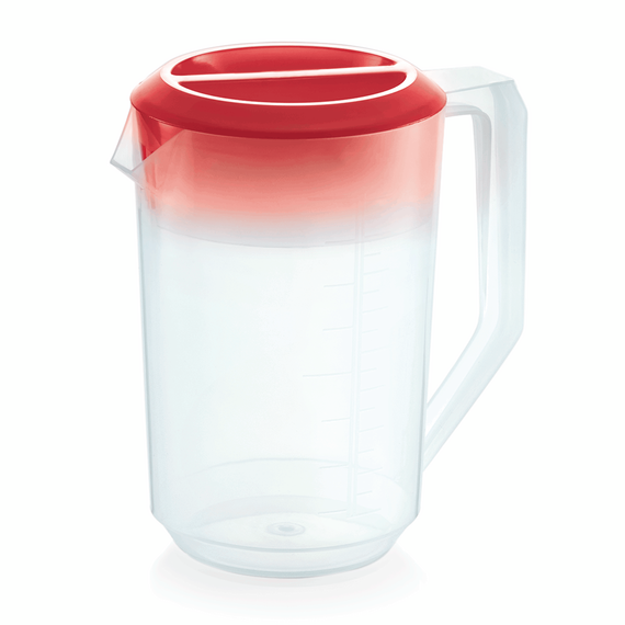 Essentials Kanne mit rotem Deckel, 1,8 ltr., Skalierung 100 ml, Polypropylen Essentials Kanne mit rotem Deckel, 1,8 ltr., Skalierung 100 ml, Polypropylen