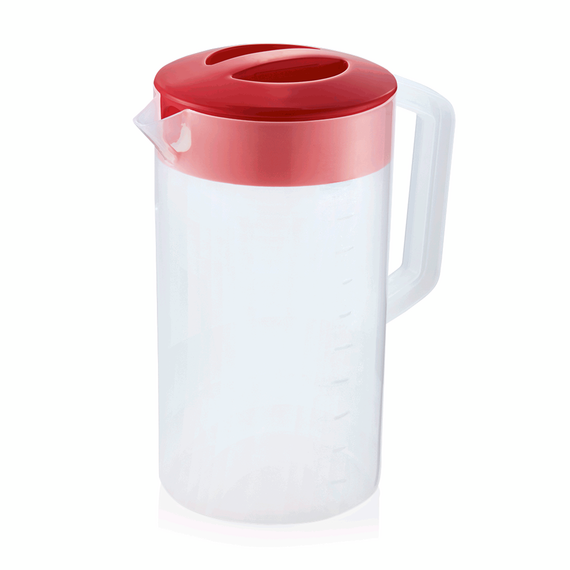 Essentials Kanne mit rotem Deckel, 2,5 ltr., Skalierung 250 ml, Polypropylen Essentials Kanne mit rotem Deckel, 2,5 ltr., Skalierung 250 ml, Polypropylen