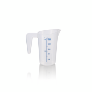 Was Germany Messbecher, Ø 10 cm, 0,5 ltr., mit 50 ml Skalierung, Polypropylen