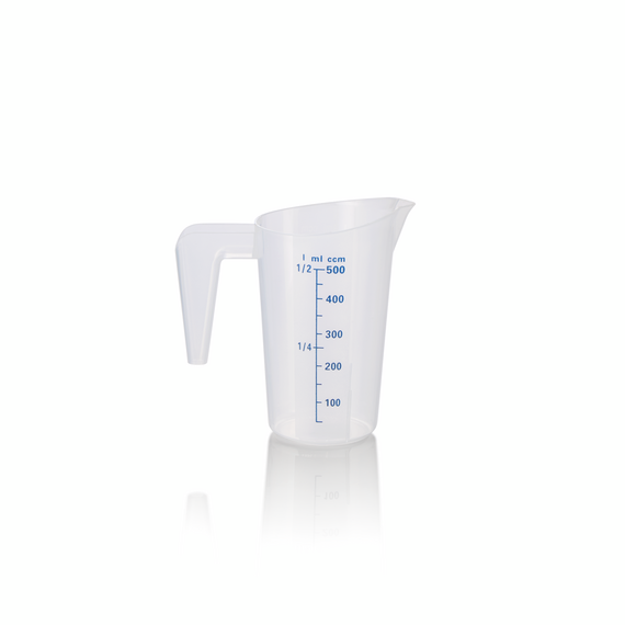 Was Germany Messbecher, Ø 10 cm, 0,5 ltr., mit 50 ml Skalierung, Polypropylen Was Germany Messbecher, Ø 10 cm, 0,5 ltr., mit 50 ml Skalierung, Polypropylen