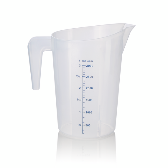 Was Germany Messbecher, Ø 19 cm, 3 ltr., mit 100 ml Skalierung, Polypropylen Was Germany Messbecher, Ø 19 cm, 3 ltr., mit 100 ml Skalierung, Polypropylen