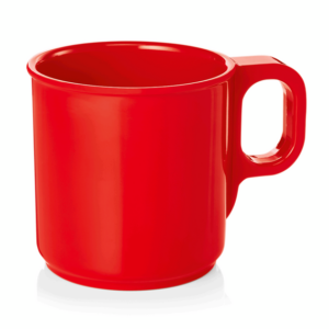 Essentials Becher Set, 250 ml, rot, Set á 12 Stück, Melamin