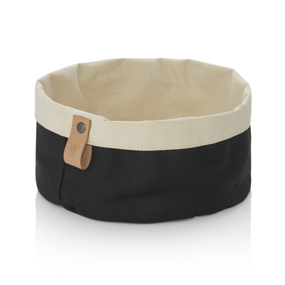 Was Germany Brottasche FLIP COTTON, Ø 20 cm, Höhe 12 cm, schwarz/cream, Canvas Was Germany Brottasche FLIP COTTON, Ø 20 cm, Höhe 12 cm, schwarz/cream, Canvas
