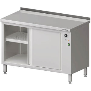 Stalgast Edelstahl Wärmeschrank mit Schiebetüren 1300x700x850 mm mit Aufkantung
