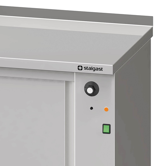 Stalgast Edelstahl Wärmeschrank mit Schiebetüren 1400x700x850 mm mit Aufkantung 1 Stalgast Edelstahl Wärmeschrank mit Schiebetüren 1400x700x850 mm mit Aufkantung