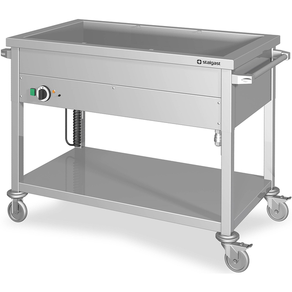 Stalgast Edelstahl Bain-Marie Wagen mit einem Becken, für 4x GN1/1530x600x850 mm 1 Stalgast Edelstahl Bain-Marie Wagen mit einem Becken, für 4x GN1/1530x600x850 mm