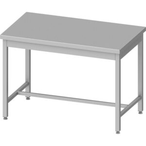 Stalgast Edelstahl Arbeitstisch ECO ohne Grundboden 1800x600x850 mm, mit Verstrebung ohne Aufkantung, Selbstmontage
