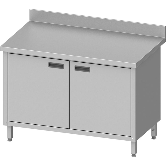 Stalgast Edelstahl Arbeitsschrank ECO mit Flügeltüren 1200x700x850 mm, mit Aufkantung Stalgast Edelstahl Arbeitsschrank ECO mit Flügeltüren 1200x700x850 mm, mit Aufkantung