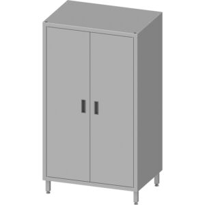 Stalgast Edelstahl Hochschrank ECO mit Flügeltüren 1000x600x1800 mm, Selbstmontage