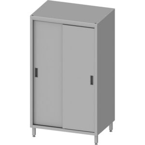 Stalgast Edelstahl Hochschrank ECO mit Schiebetüren 1200x600x1800 mm