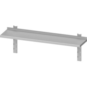 Stalgast Edelstahl Wandbord ECO mit Konsolen und Wandschienen 1200x300x400 mm höhenverstellbar, Selbstmontage