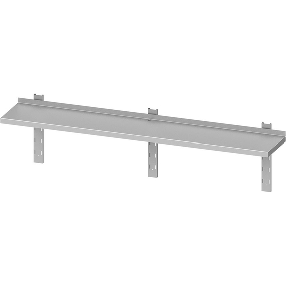 Stalgast Edelstahl Wandbord ECO mit Konsolen und Wandschienen 1600x300x400 mm höhenverstellbar, Selbstmontage Stalgast Edelstahl Wandbord ECO mit Konsolen und Wandschienen 1600x300x400 mm höhenverstellbar, Selbstmontage