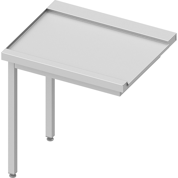 Stalgast Edelstahl Ablauftisch ECO auf zwei Beinen 1000x670x870 mm, Anbauseite links, mit Aufkantung, Selbstmontage Stalgast Edelstahl Ablauftisch ECO auf zwei Beinen 1000x670x870 mm, Anbauseite links, mit Aufkantung, Selbstmontage