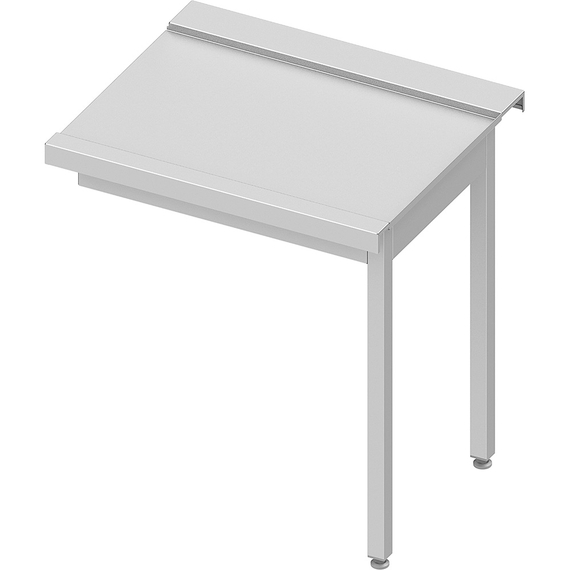 Stalgast Edelstahl Ablauftisch ECO auf zwei Beinen 800x670x870 mm, Anbauseite rechts, mit Aufkantung, Selbstmontage Stalgast Edelstahl Ablauftisch ECO auf zwei Beinen 800x670x870 mm, Anbauseite rechts, mit Aufkantung, Selbstmontage