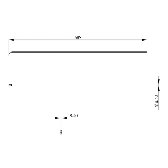 Stalgast Edelstahl Verbindungsleiste, 19 mm hoch 1 Stalgast Edelstahl Verbindungsleiste, 19 mm hoch