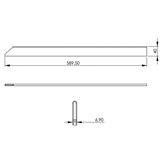 Stalgast Edelstahl Verbindungsleiste, 40 mm hoch 1 Stalgast Edelstahl Verbindungsleiste, 40 mm hoch