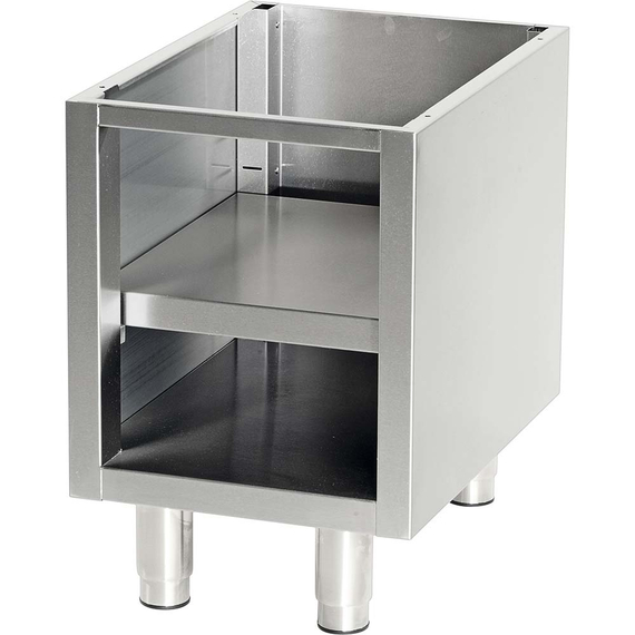 Edelstahl Unterbau mit Grund und Zwischenboden, B. 400 mm, Serie 700 ND Edelstahl Unterbau mit Grund und Zwischenboden, B. 400 mm, Serie 700 ND
