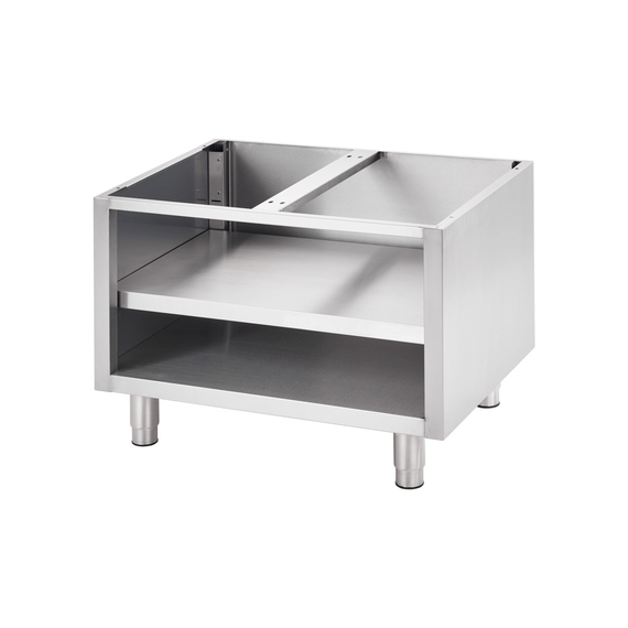 Edelstahl Unterbau mit Grund und Zwischenboden, B. 800 mm, Serie 700 ND Edelstahl Unterbau mit Grund und Zwischenboden, B. 800 mm, Serie 700 ND