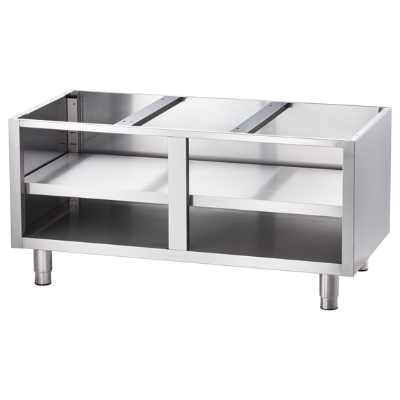 Edelstahl Unterbau mit Grund- und Zwischenboden, B. 1200 mm, Serie 700 ND Edelstahl Unterbau mit Grund- und Zwischenboden, B. 1200 mm, Serie 700 ND