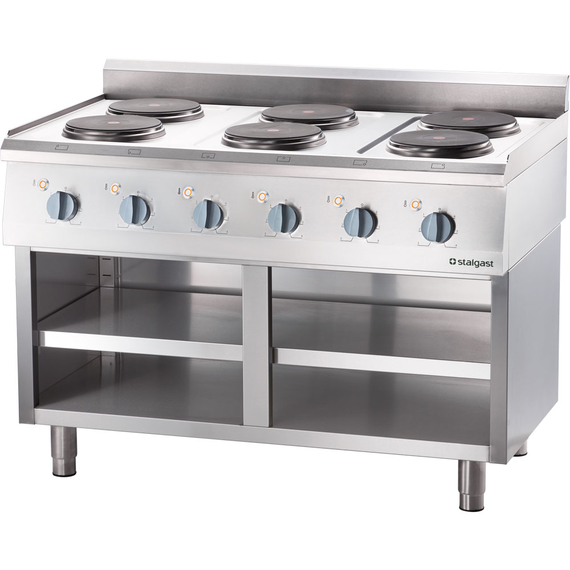 Stalgast Edelstahl Elektro-Kochfeld als Tischgerät mit 6 Herdplatten, Serie 700 ND 3 Stalgast Edelstahl Elektro-Kochfeld als Tischgerät mit 6 Herdplatten, Serie 700 ND