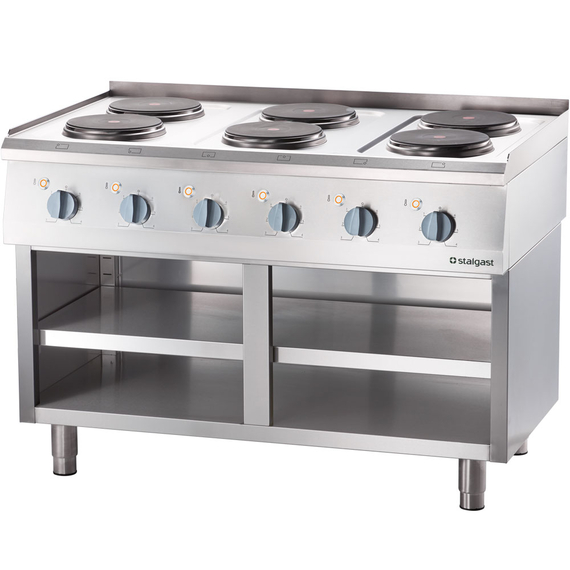 Stalgast Edelstahl Elektro-Kochfeld als Tischgerät mit 6 Herdplatten, Serie 700 ND 2 Stalgast Edelstahl Elektro-Kochfeld als Tischgerät mit 6 Herdplatten, Serie 700 ND