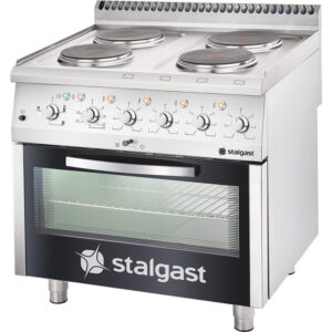 Stalgast Elektro-Herd mit 4 Kochplatten und Umluft-Backofen GN 1/1, Serie 700 ND