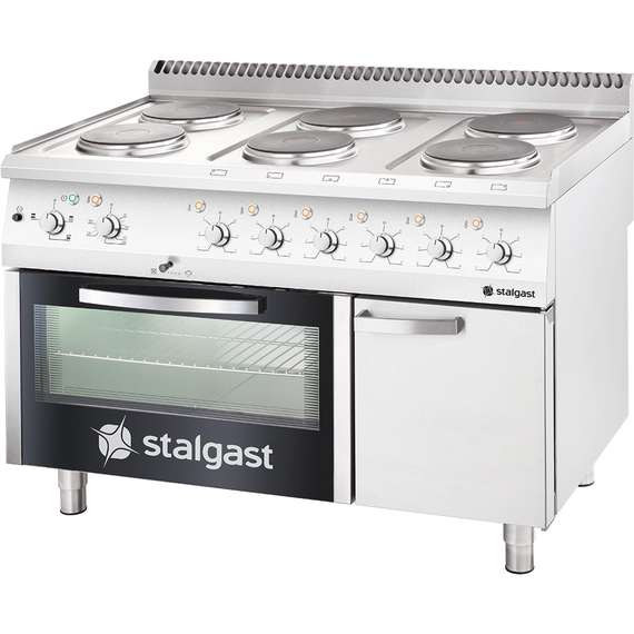 Elektro-Herd mit 6 Kochplatten, Umluft-Backofen GN 1/1 und eintürigem Unterschrank, Serie 700 ND Elektro-Herd mit 6 Kochplatten, Umluft-Backofen GN 1/1 und eintürigem Unterschrank, Serie 700 ND