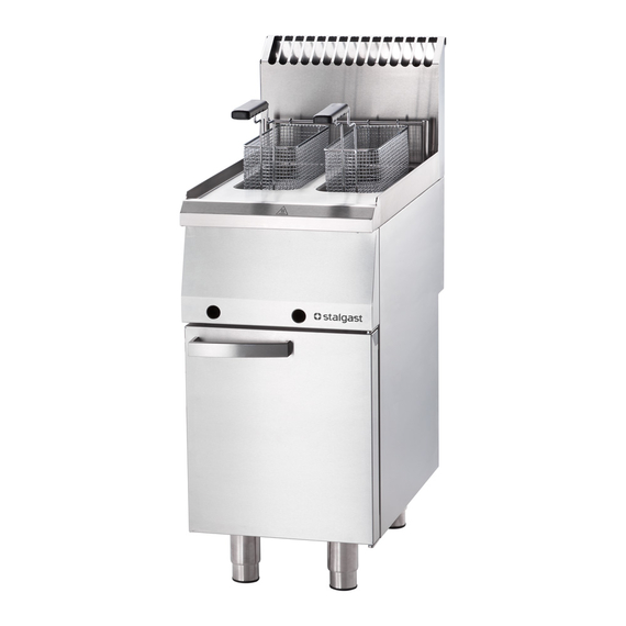 Stalgast Edelstahl Gas Fritteuse, 2x 7 Liter Doppelbecken, Serie 700 ND 3 Stalgast Edelstahl Gas Fritteuse, 2x 7 Liter Doppelbecken, Serie 700 ND