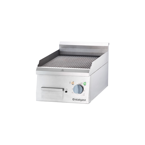 Stalgast Edelstahl Elektro-Griddleplatte als Tischgerät, 400x700 mm, gerillte Grillfläche, Serie 700 ND Stalgast Edelstahl Elektro-Griddleplatte als Tischgerät, 400x700 mm, gerillte Grillfläche, Serie 700 ND